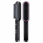 Hair Straightening Brush UK – 2-in-1 Thermal Comb Straightener & Curler with Adjustable Heat & Tourmaline Technology