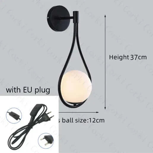 Drop Luxury Glass Balls Wall Lamp