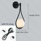 Drop Luxury Glass Ball Wall Light