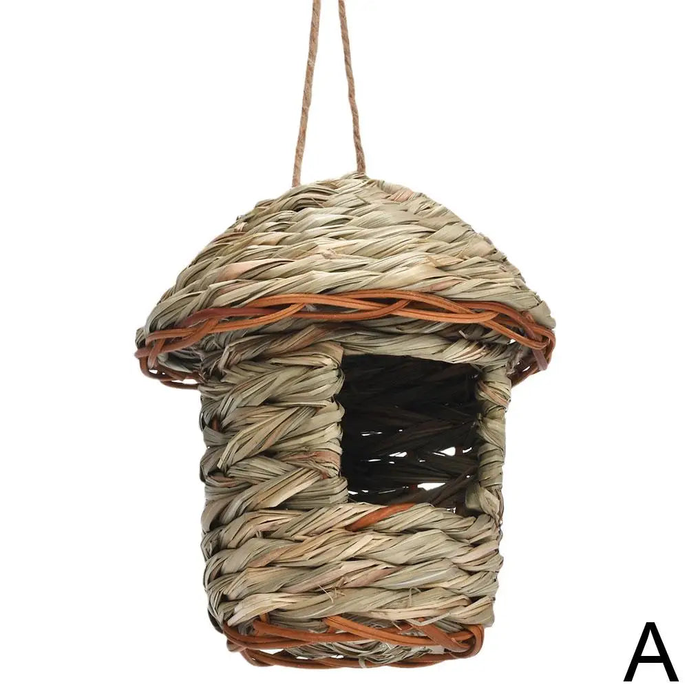 Rustic Natural Wicker Outdoor Birdhouse