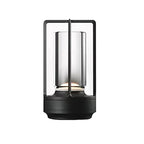 Rechargeable wireless table lamp with crystal glass - Portable LED light for indoor and outdoor areas