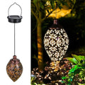 Lumivis SolArt Solar Garden Lantern Drop Shape | Waterproof & Projection Effect | Metal | For Balcony, Terrace & Outdoor Area