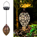 Lumivis SolArt Solar Garden Lantern Drop Shape | Waterproof & Projection Effect | Metal | For Balcony, Terrace & Outdoor Area