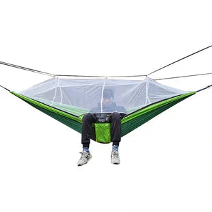 OutdoorRelax Hammock with Mosquito Net and Quick Closure – 200 kg load capacity