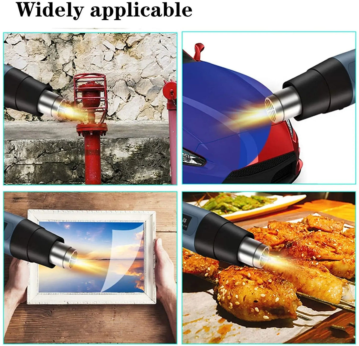2000W Industrial Electric Heat Gun with Digital LCD Display Adjustable Temp – ProTherm