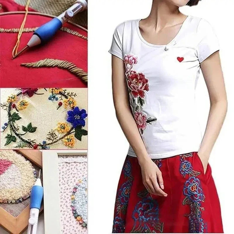 Punch Needle Embroidery Kit with 8 Accessories