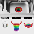 Little Monster Colorful Foldable Sink Strainer Basket