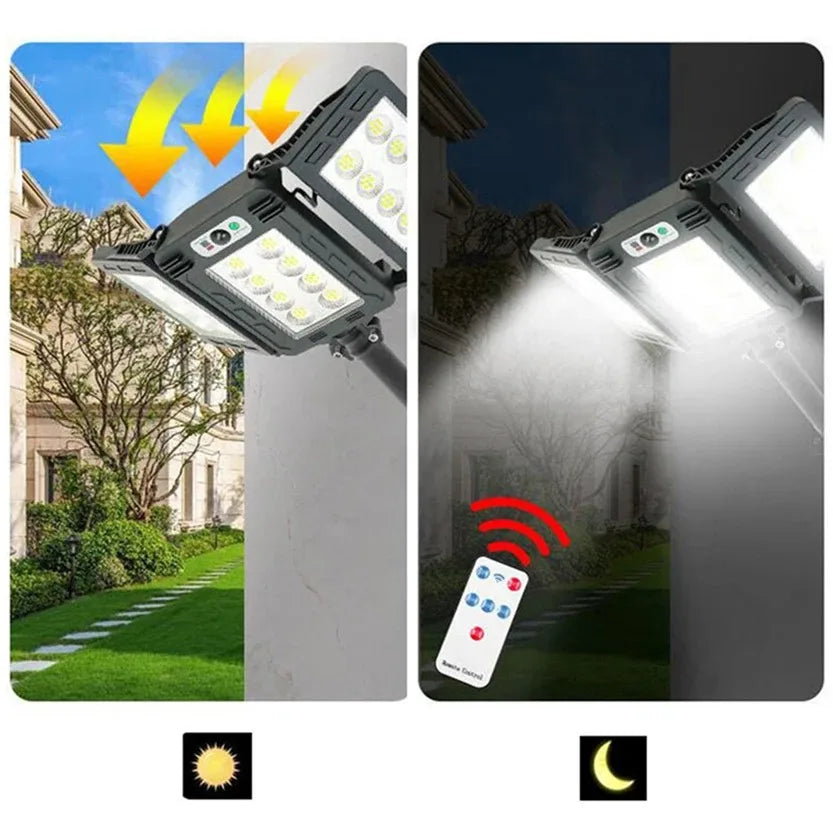 Solar Wall Light LumiSeca | 800 LEDs Super Bright | With Motion Sensor | 3 Lighting Modes | Waterproof for Garden & Outdoor