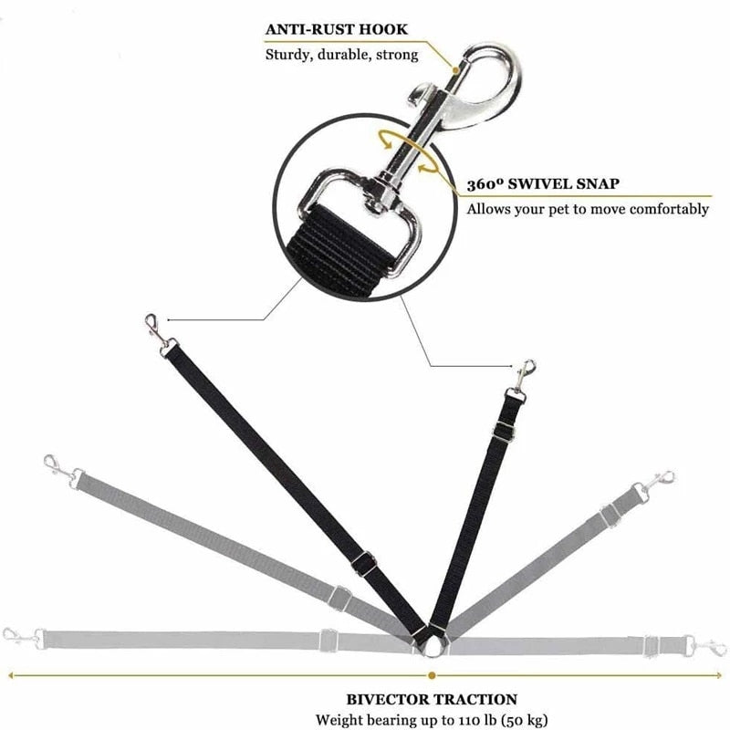 Luxury Dog Car Leash for Safety