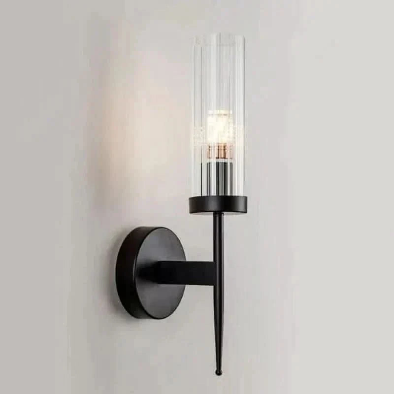 Stainless Steel Wall Lamp with Glass Shade