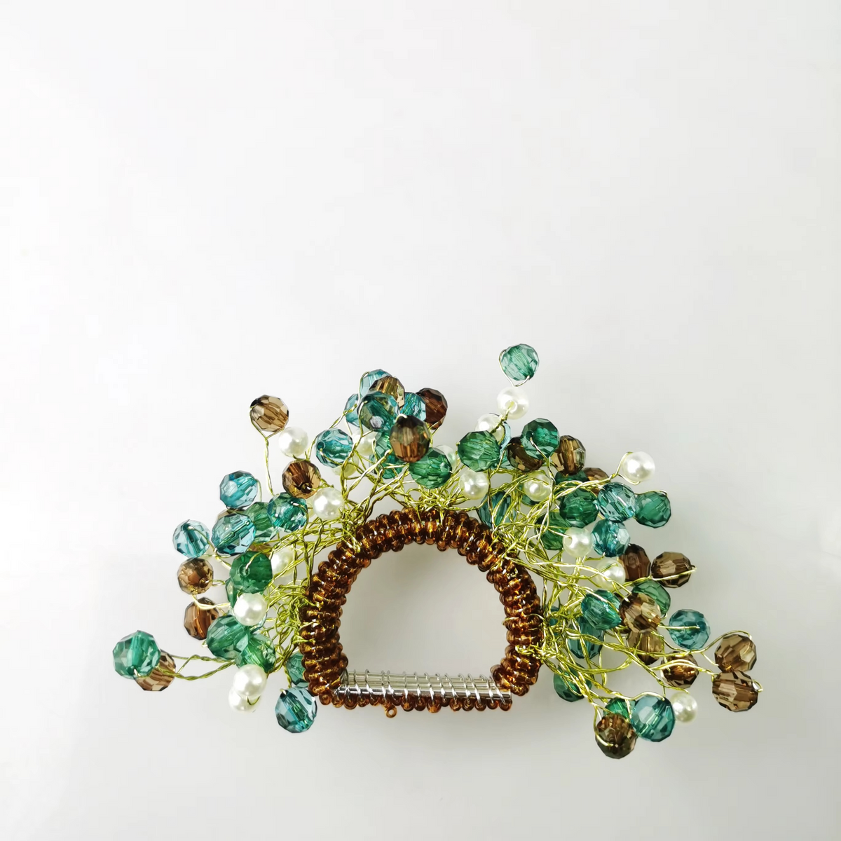 Colorful Acrylic Bead Napkin Ring Set of 4