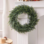 Verdania | Artificial Cedar Wreath | Evergreen | 30 cm Ø | Low Maintenance Decor for Home & Garden