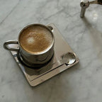 Stainless Steel Coffee Cup and Tray
