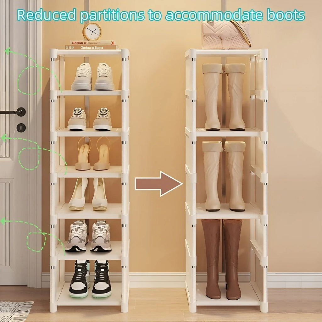 Space-Saving Metal Frame Shoe Rack with 6/8 Layers – Liora