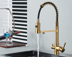 Sandsberg Black Filter Kitchen Faucet with Dual Outlet – Mixing Tap with Water Filter for Kitchens, Water Treatment and Cleaning
