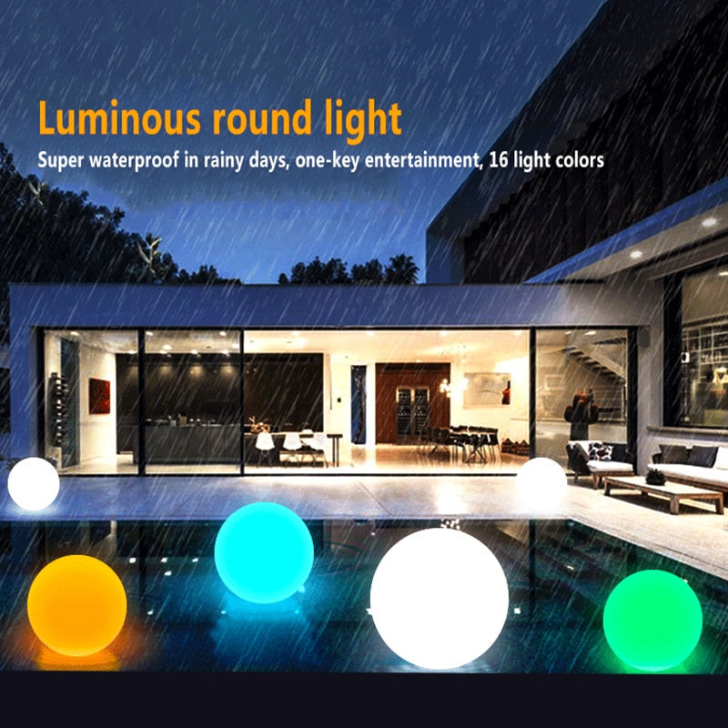 Shiny Moon Solar LED Waterproof Garden Ball Light