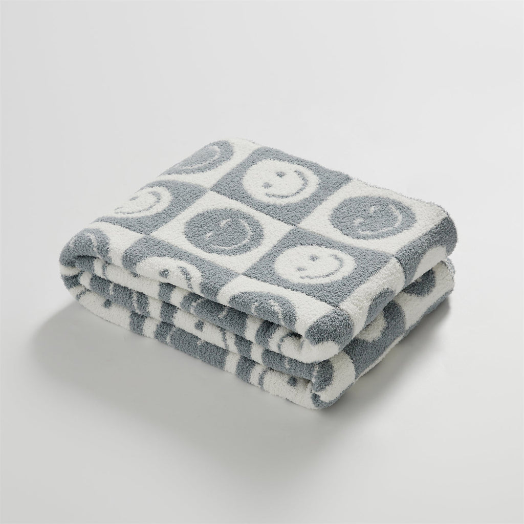 Smiley Checkered Blanket