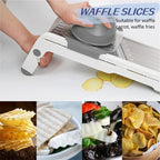 SchnittMeister 18-in-1 Mandoline Vegetable Slicer | Adjustable & Stainless Steel Blades | For Slices, Strips & Julienne | Safe & Versatile
