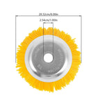 WeedMaster 220 | 8-Inch Weed Wheel with Nylon Brush Head | For Lawn Trimmers & Brush Cutters | For Paving Joints & Edges