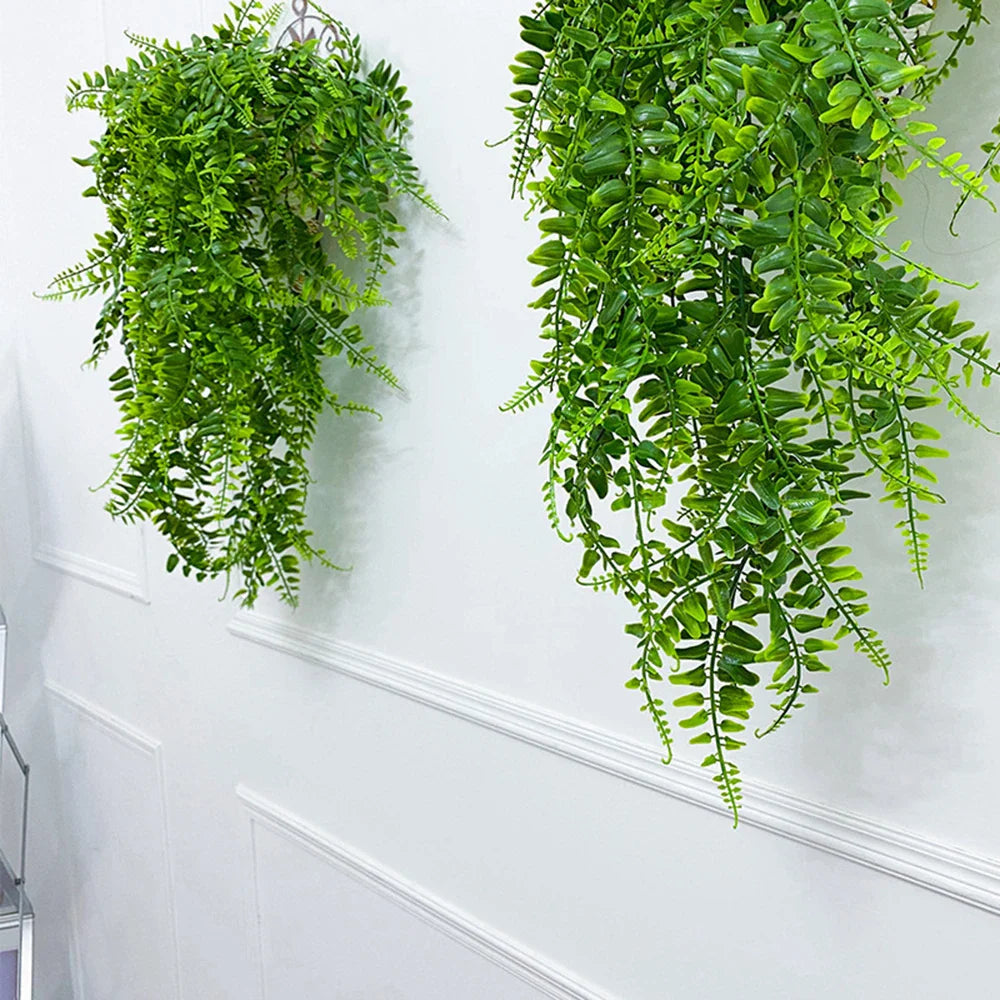 Evergriva Hanging Plant Artificial | 90 cm Boston Fern Look | Easy Care & UV Resistant | For Indoor & Outdoor