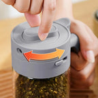 Transparent Glass Lockable Airtight Seasoning Jar with Spoon