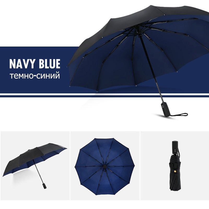StormShield Automatic Umbrella – Windproof Storm Umbrella with Reversed Closing Mechanism