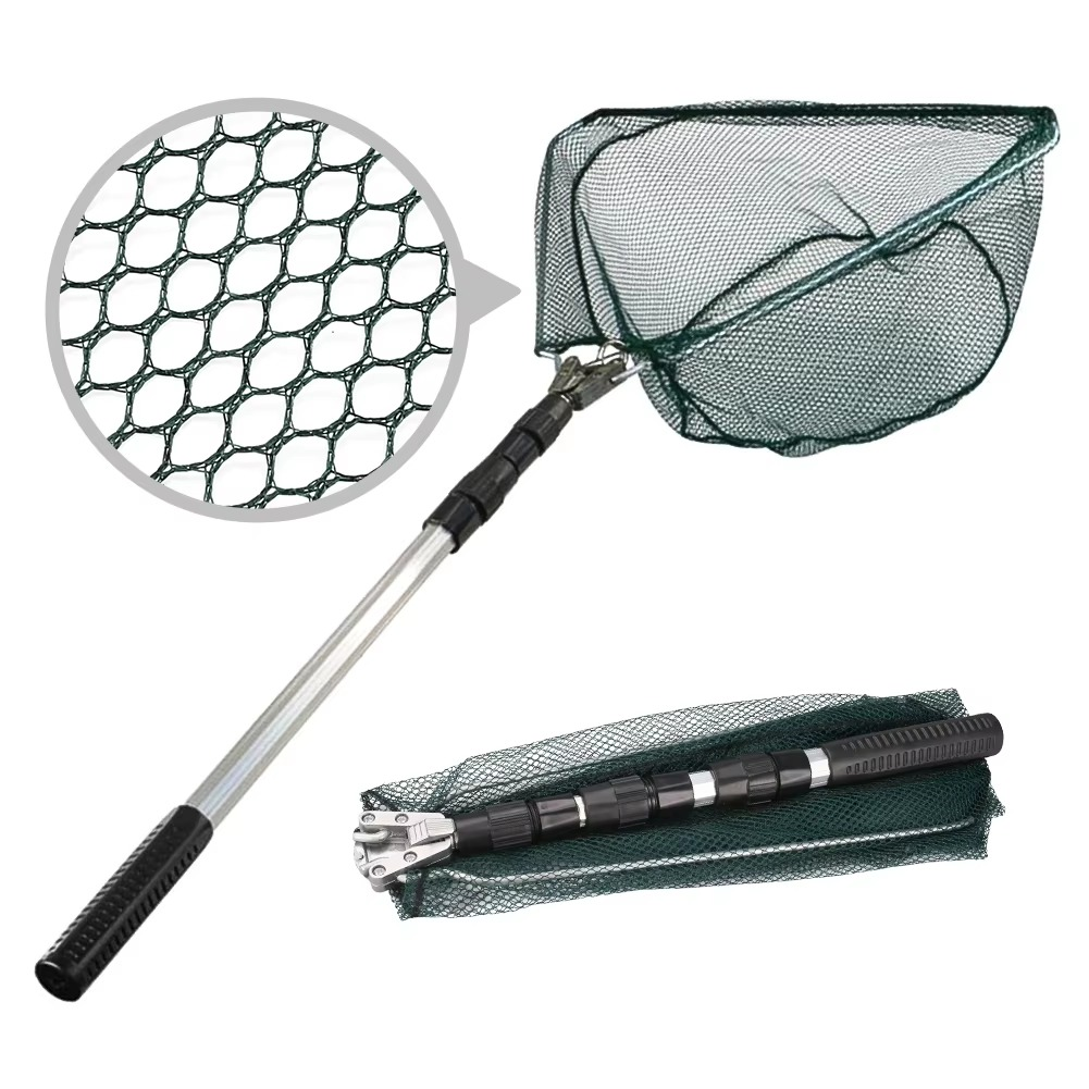 Aluminum Alloy Telescopic Folding Fishing Net with Retractable Handle 51 Inch