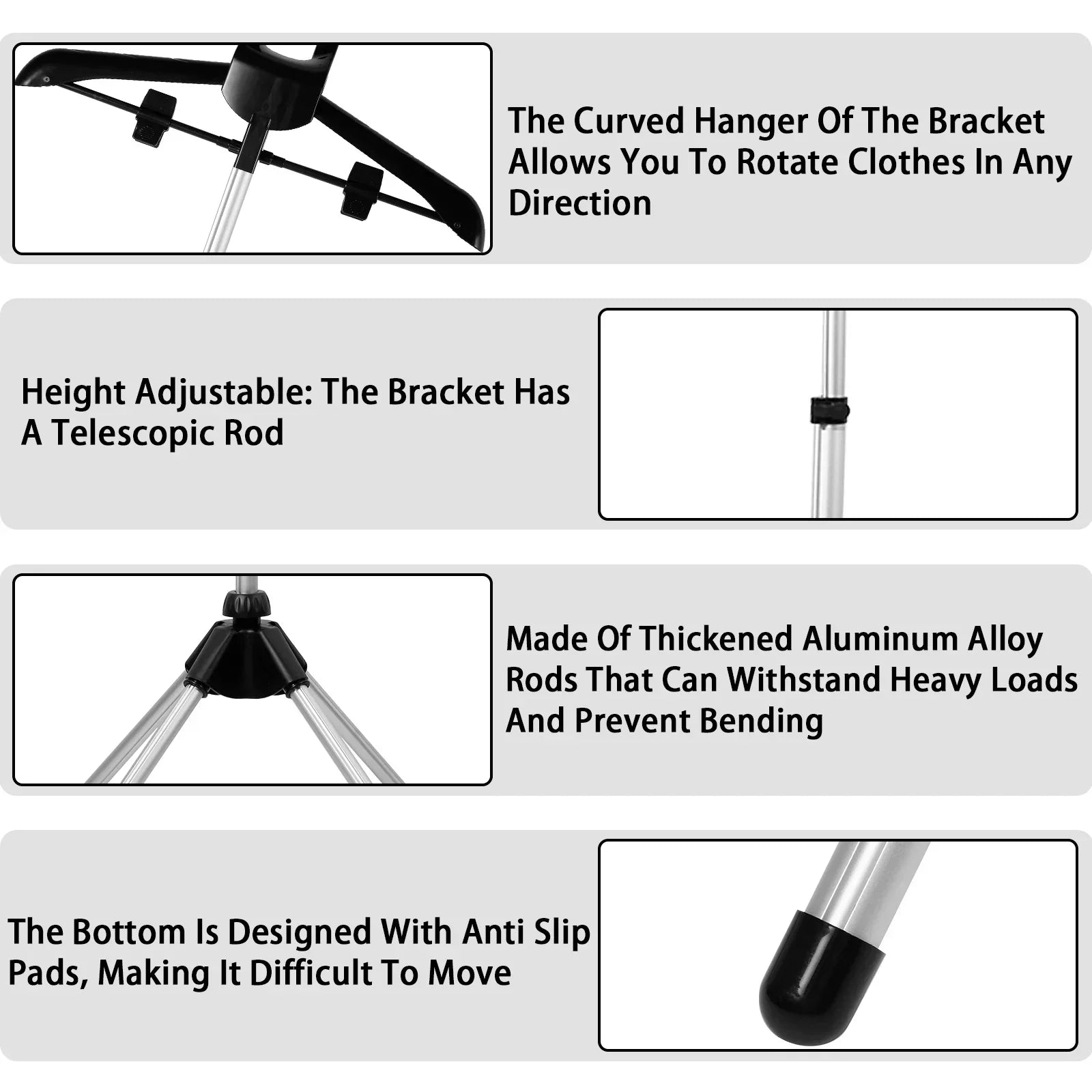 Adjustable Telescope Steam Stand for Clothing – Foldable & Portable