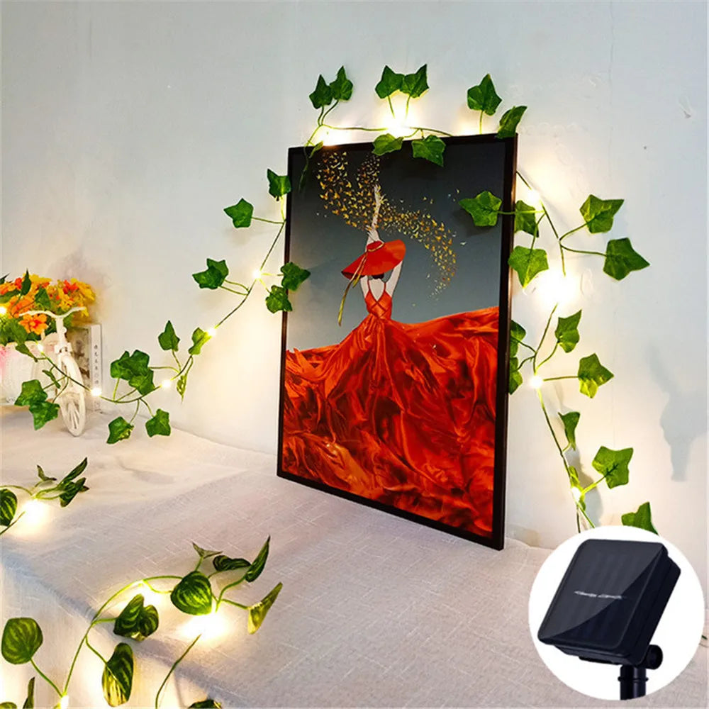 Solar fairy lights SoliBlossom | Sunflower decor with leaves | Warm white | 8 modes | For garden, fence & wedding