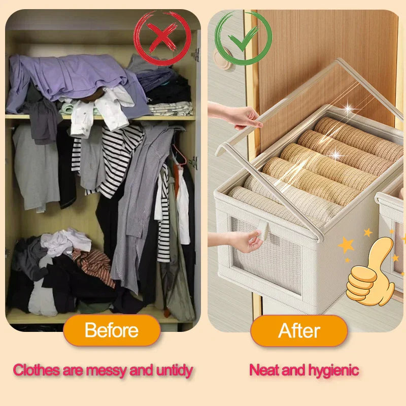 Neatvero Storage Box | Foldable & Washable | Breathable & Stable | For Socks & Underwear