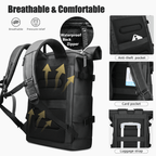 Expandable outdoor backpack with large volume & laptop compartment