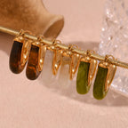 18k Classy V Hoop Earrings