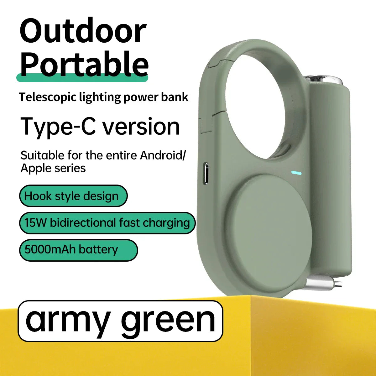 Clip-On Dual-Port Emergency Power Bank
