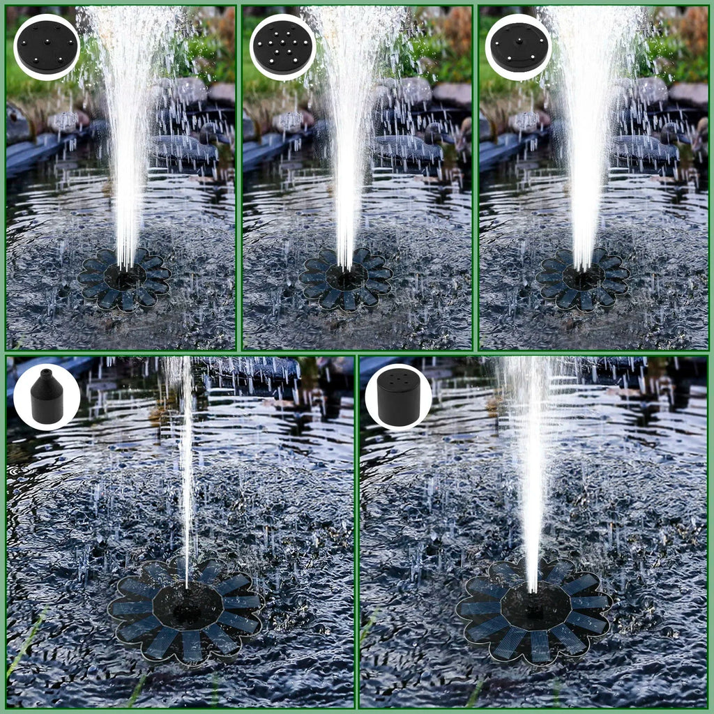 EcoSpray solar fountain | 100% solar energy | Flexible with 5 nozzles | For garden & balcony