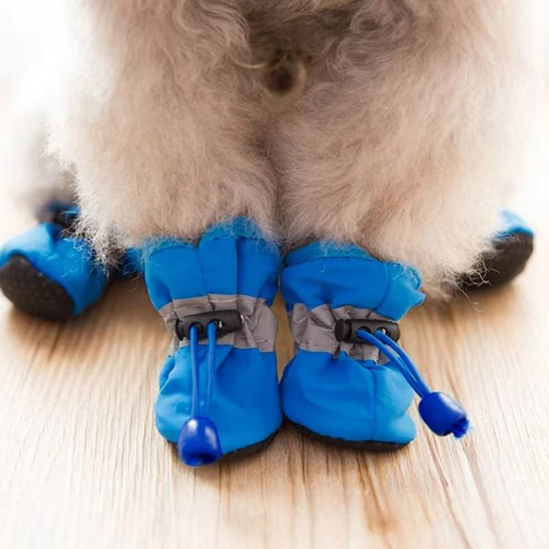4-Pack Non-Slip Winter Puppy Booties for Outdoor Protection
