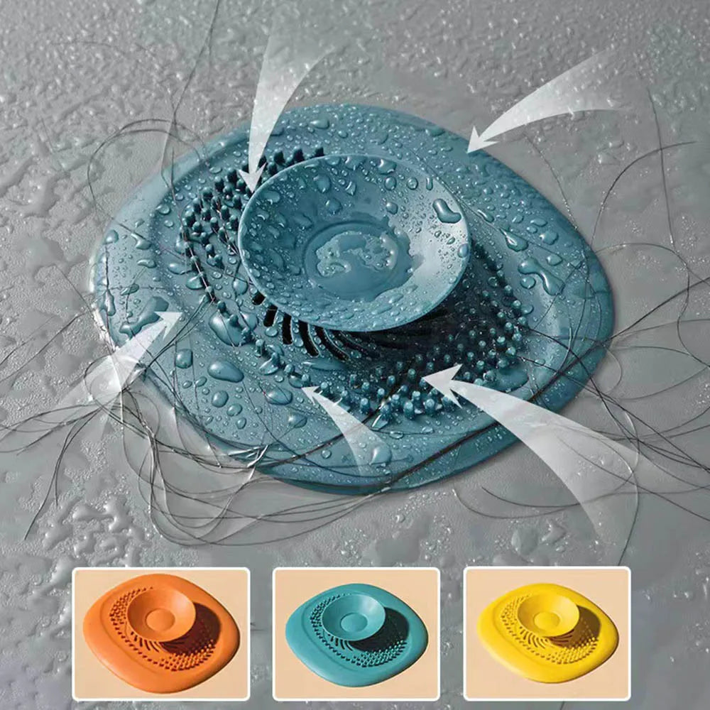 DrainGuard Silicone Drain Strainer | Anti-Blocking & Non-Slip | For Bathroom, Shower & Kitchen | Fine Mesh & Easy to Clean