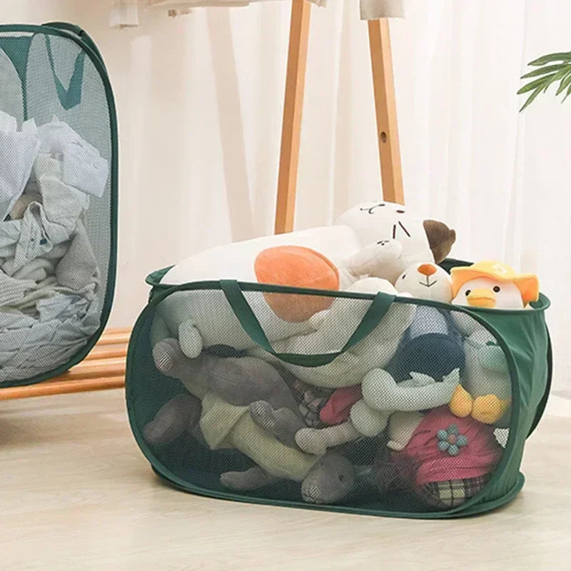 Foldixa Laundry Basket | Pop-Up Design & Foldable | With Side Pocket | Single or Double Variant
