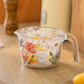 Retro Flowers Measuring Cup with Lid