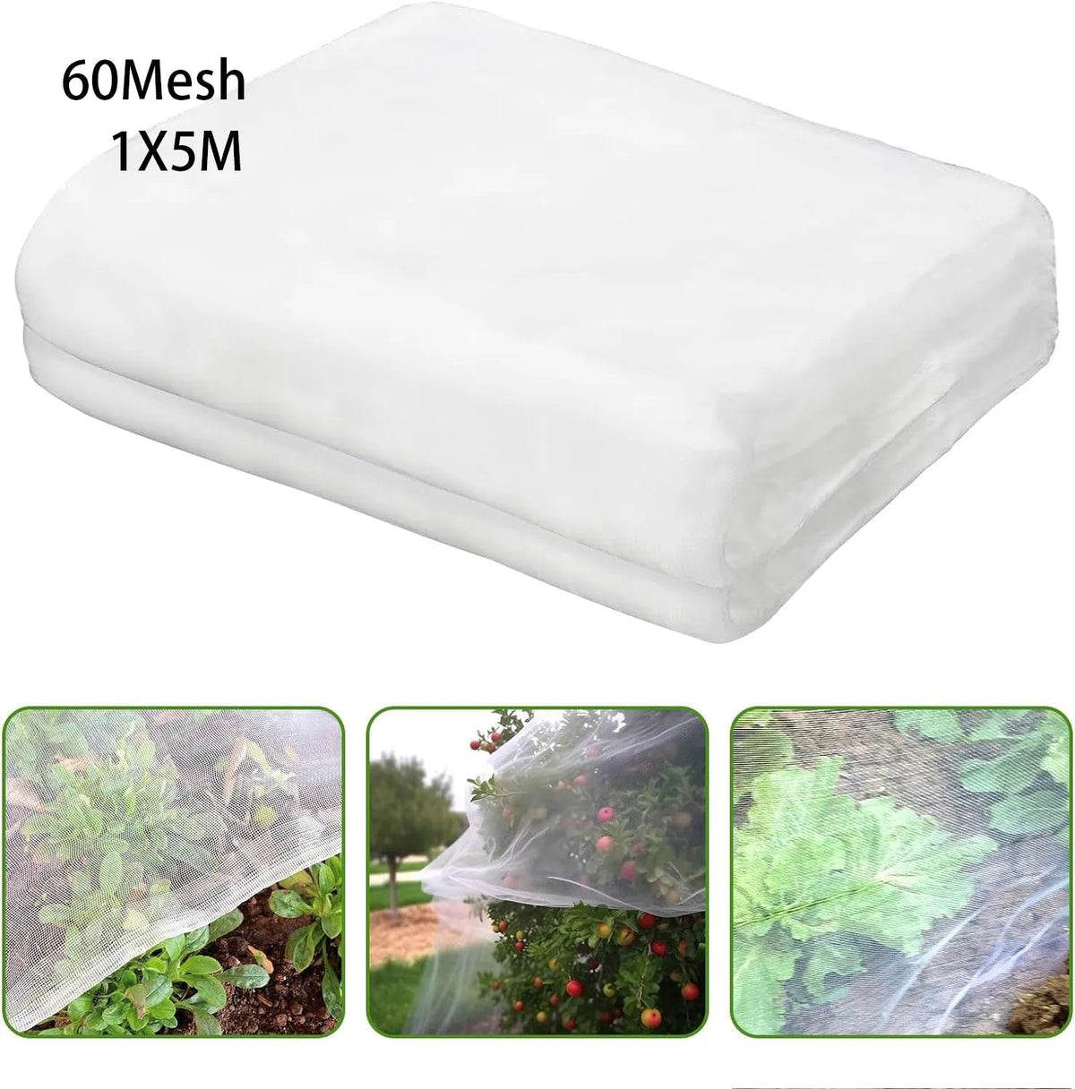 GARDIVIA Vegetable Protection Net | High-Density Insect Net Made of Polyethylene | UV Resistant & Breathable | For Raised Beds & Vegetable Cultivation