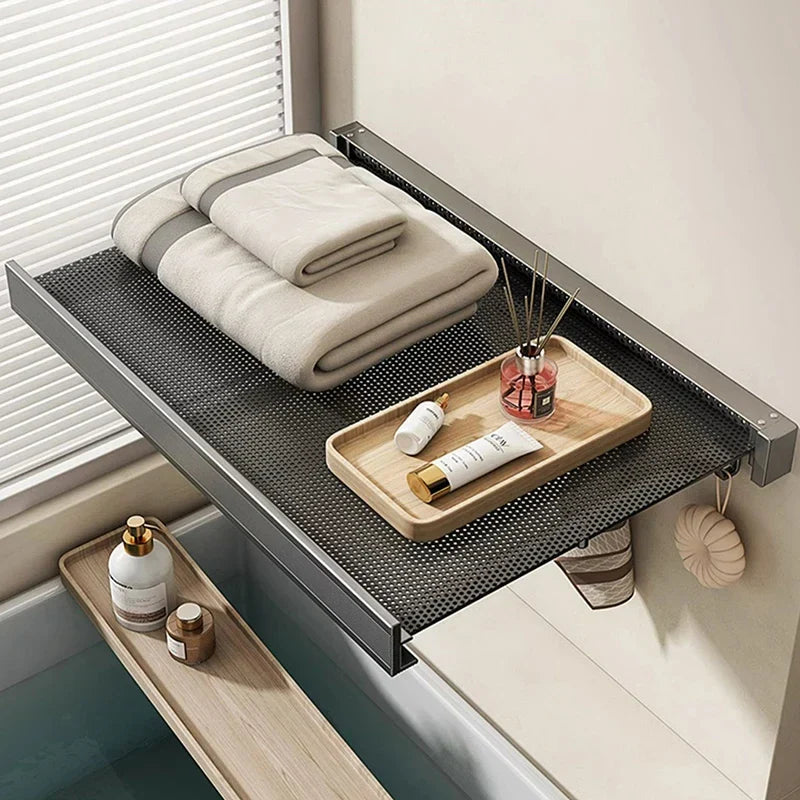 Ultra Suction Expandable Towel Storage Organizer Rack
