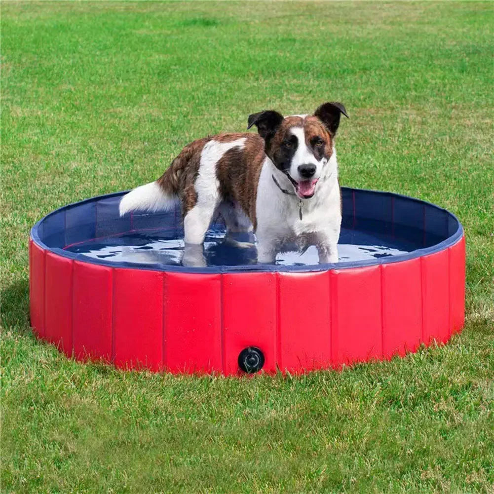 Foldable PVC Dog Pool with Drainage Valve