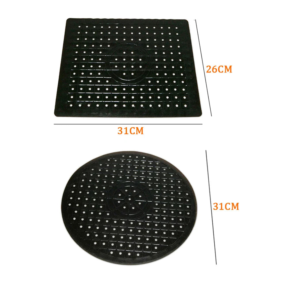 Rubberin Non-slip Sink Mat Made of Rubber | Heat-resistant Draining Mat & Base | Soft Silicone Mat for Kitchen & Bathroom | Rectangular or Round