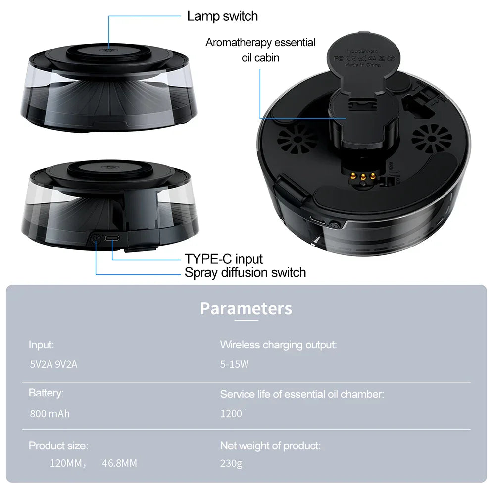 Pure Aromatherapy Diffuser Wireless Charger