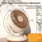 BreezeLoop Table Fan with 360° Rotation | USB Fan with 3 Speeds & Battery | Quiet & Compact | For Office, Bedroom & Home