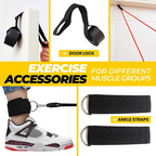 11-Piece TPE Resistance Band Set with Handles, Door Anchor, Ankle Straps, Carry Bag