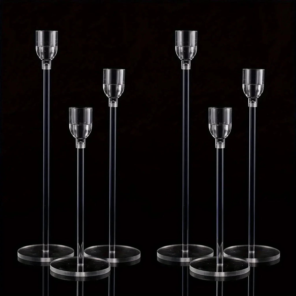 LumenAcry Acrylic Candle Holder Set (3-piece)