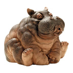 Playful Hippopotamus Garden Sprinkler Statue