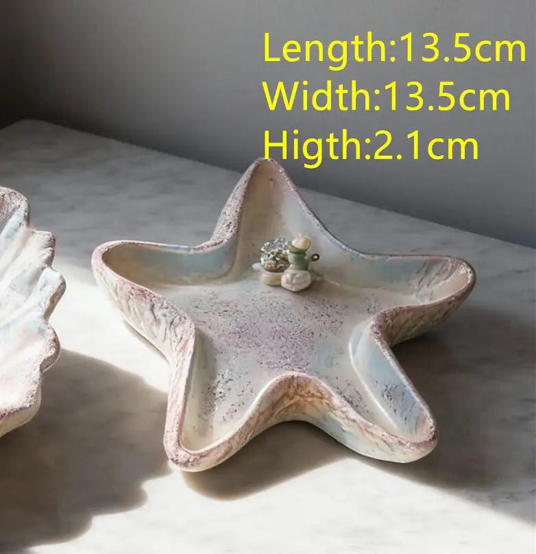 Sea Shell Ceramic Jewelry Tray