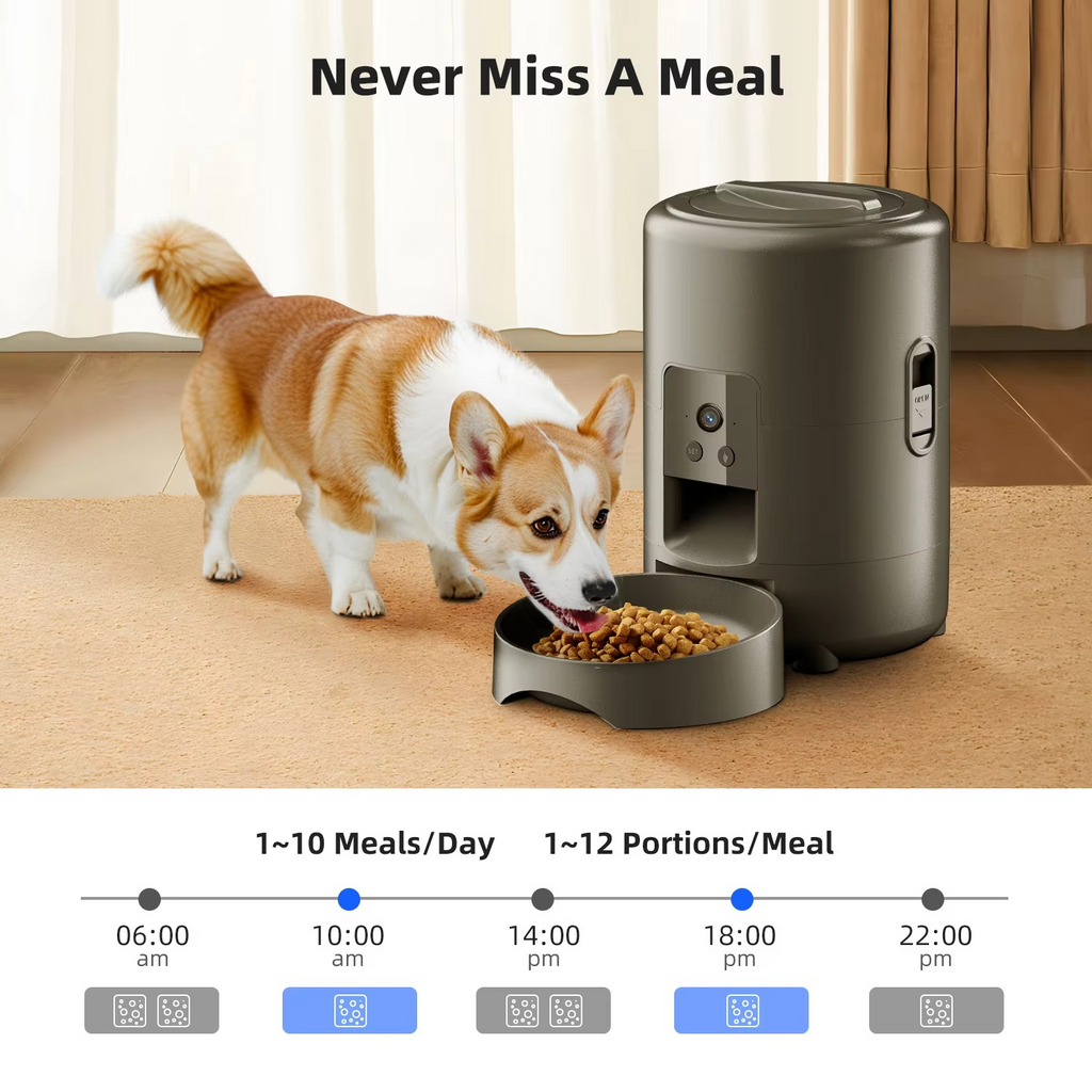 Smart 68oz Automatic Pet Feeder with Camera & WiFi Control