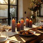 Realistic LED candles with atmospheric flame effect